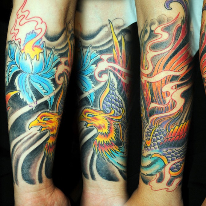 Phoenix Tattoo Sleeve Japanese