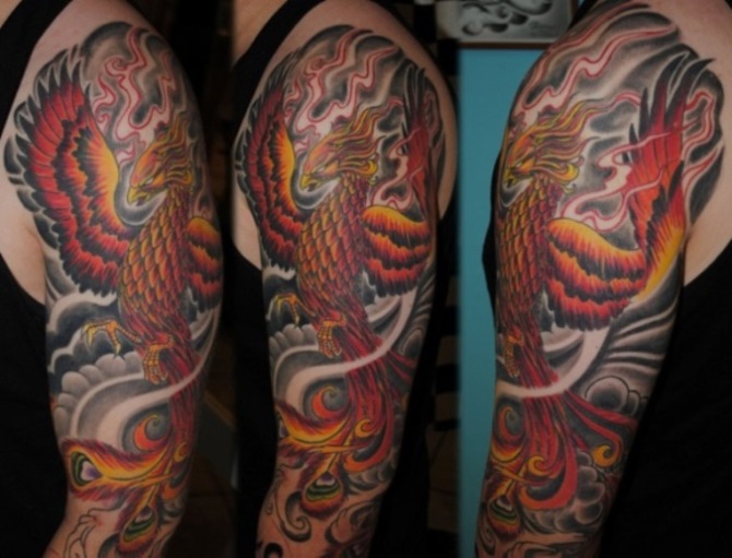 Japanese Phoenix Tattoo Sleeve