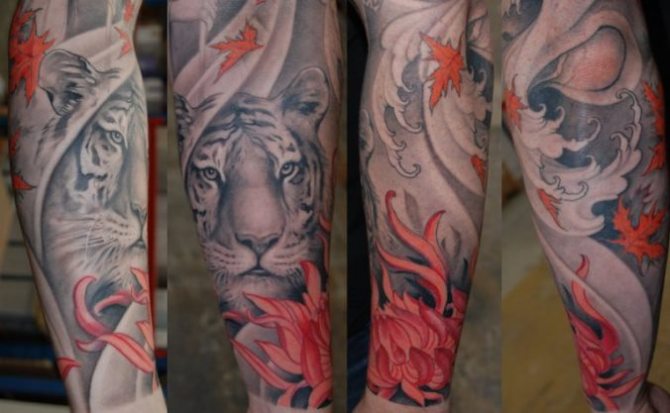 Tiger Sleeve Tattoo Designs