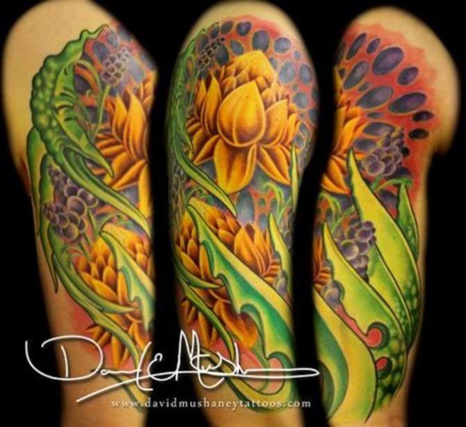 Lotus Flower Tattoo Sleeve