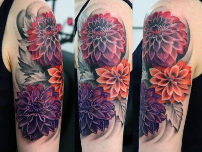 Dahlia Flower Tattoo