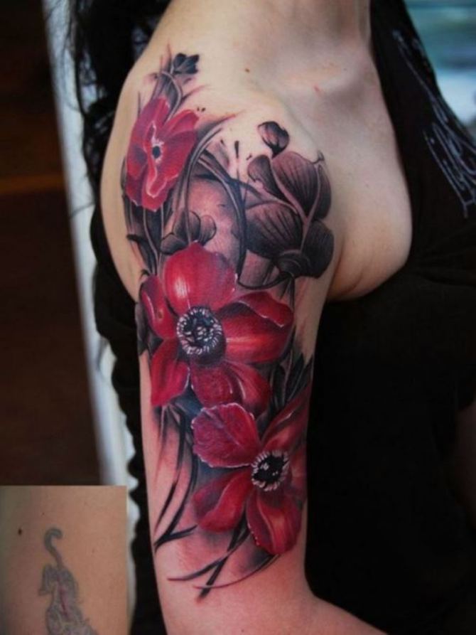 Flowers Tattoo on Hand