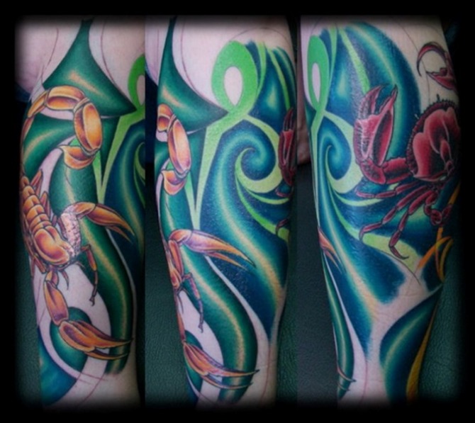 Colorful Tattoo Sleeve Designs