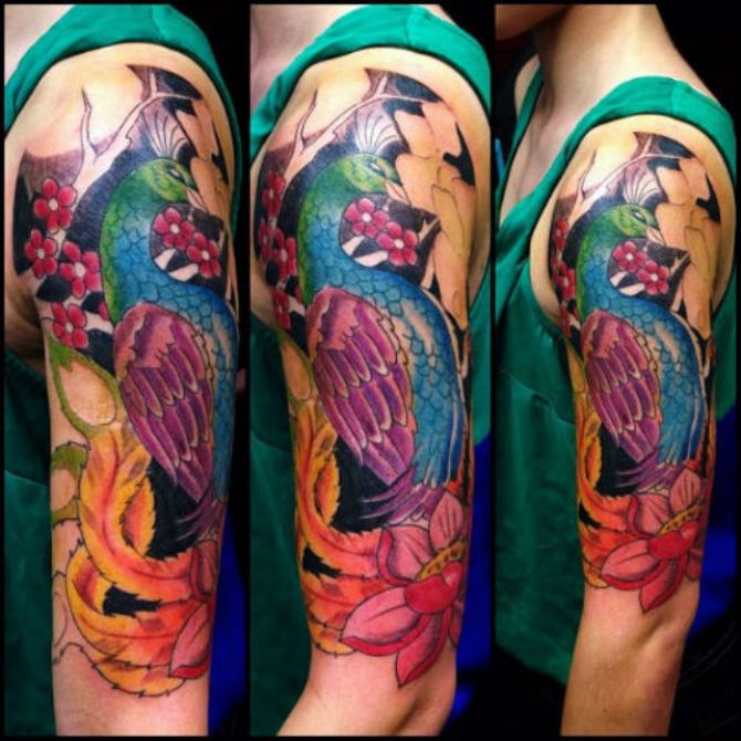 Colorful Tattoo Half Sleeve Designs