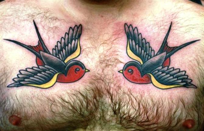  Old School Swallow Tattoo