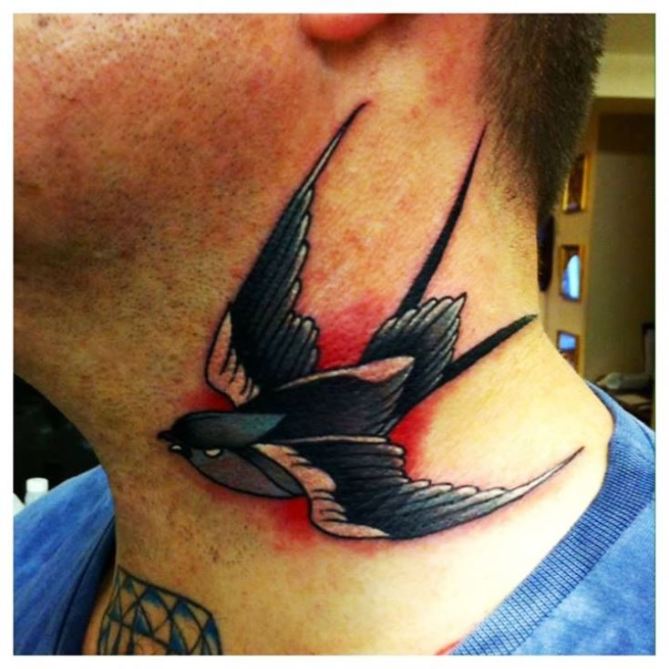 Traditional Swallow Tattoo