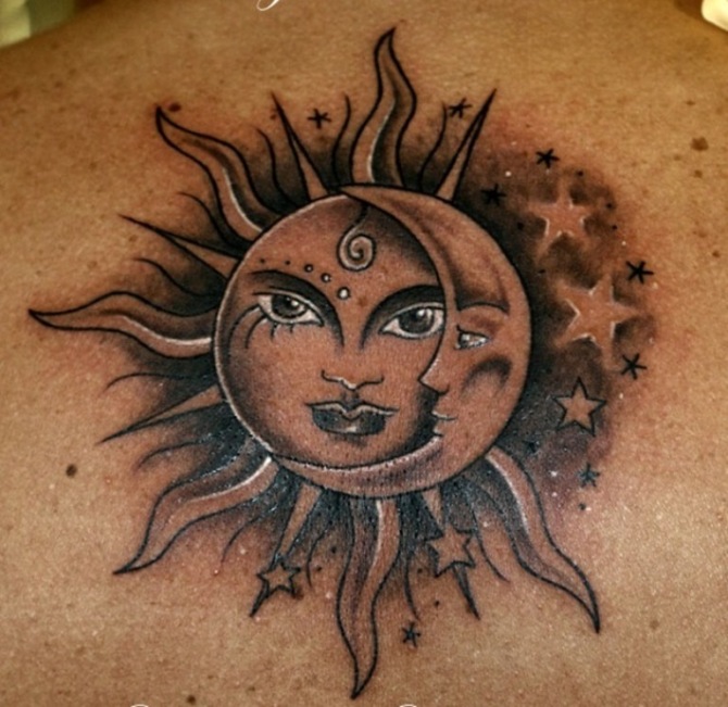 sun and Moon tattoo