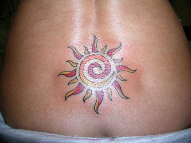 Tattoo in Form of Sun