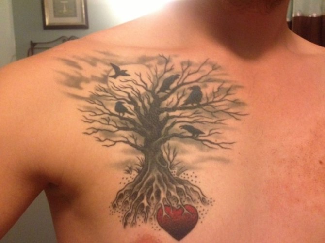 Tree with Roots Tattoo