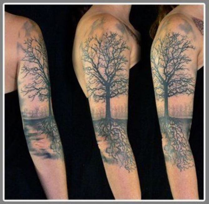 Tattoo on Forearm Forest