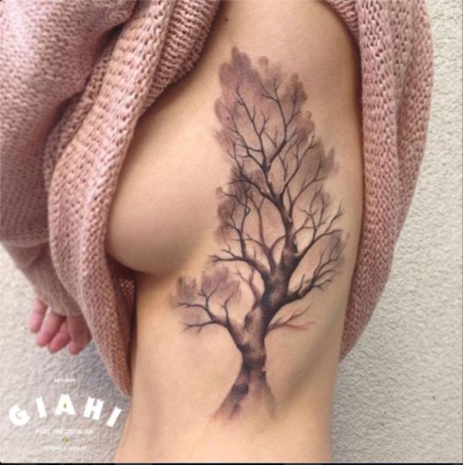 Family Tree Tattoo on Side