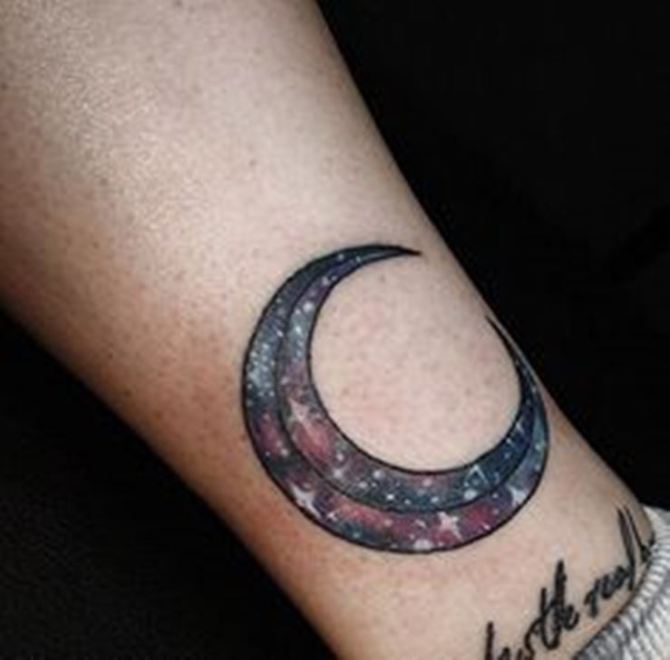 Simple Crescent Moon Tattoo