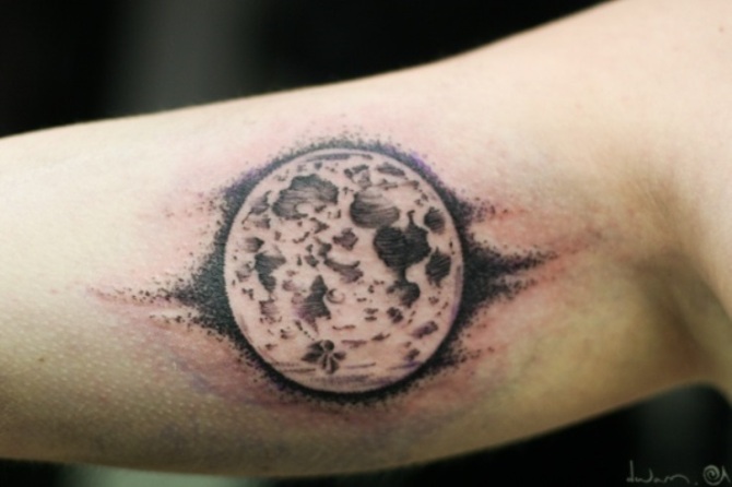 Moon Tattoo on Wrist