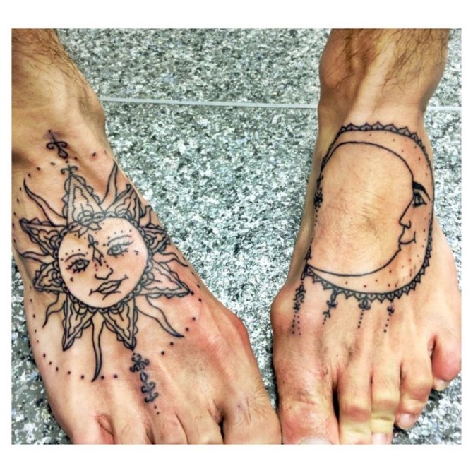 Sun and Moon Tattoo