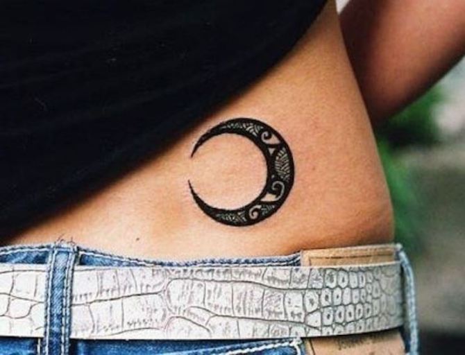 Small Crescent Moon Tattoo