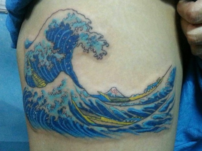 Asian Waves Tattoo