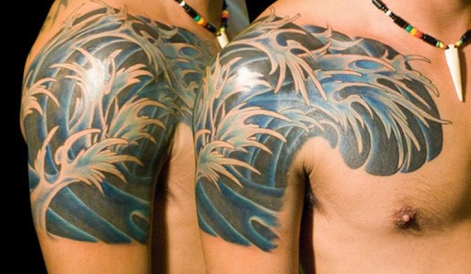 Wave Tattoo for Guys