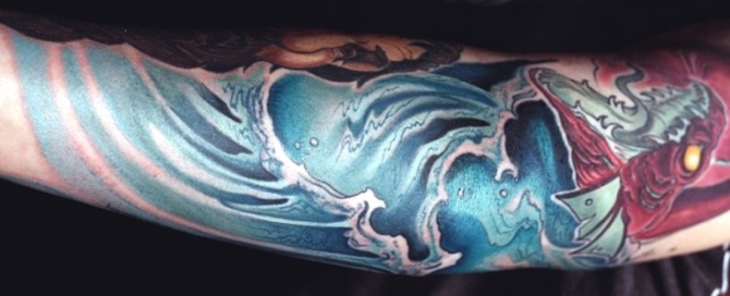 Wave Tattoo for Men