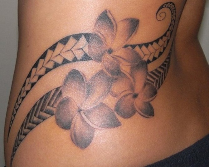 Frangipani Flower Tattoo 