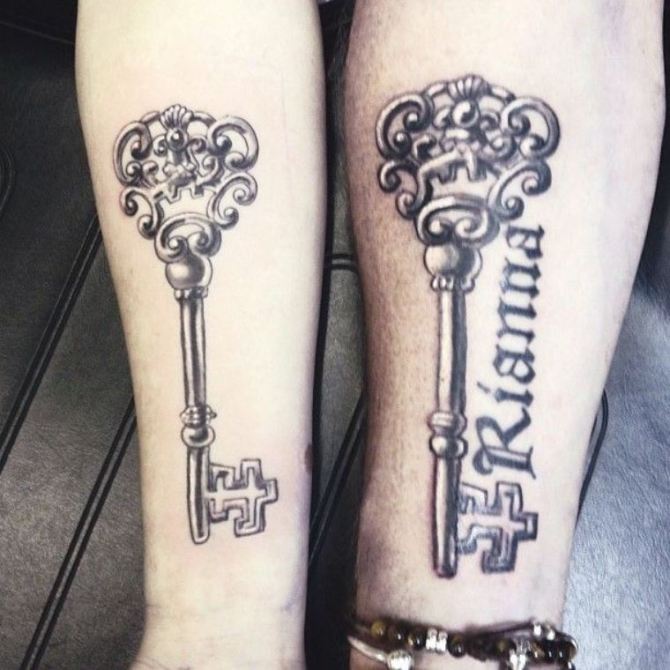 Old Fashioned Key Tattoo