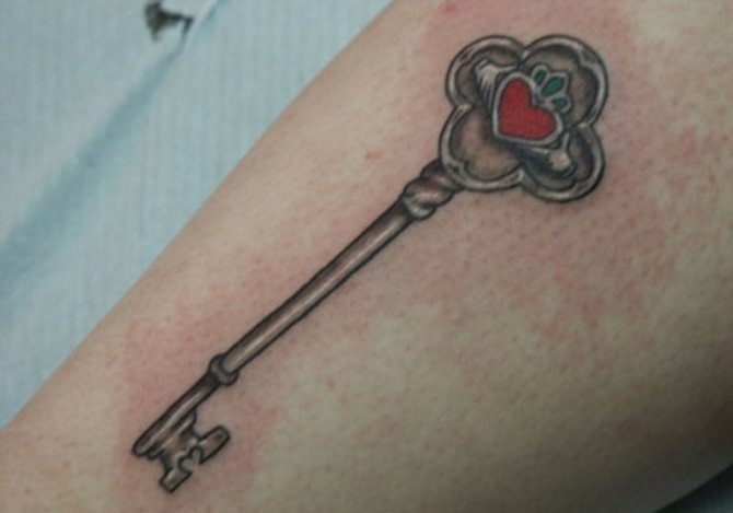 Old School Key Tattoo