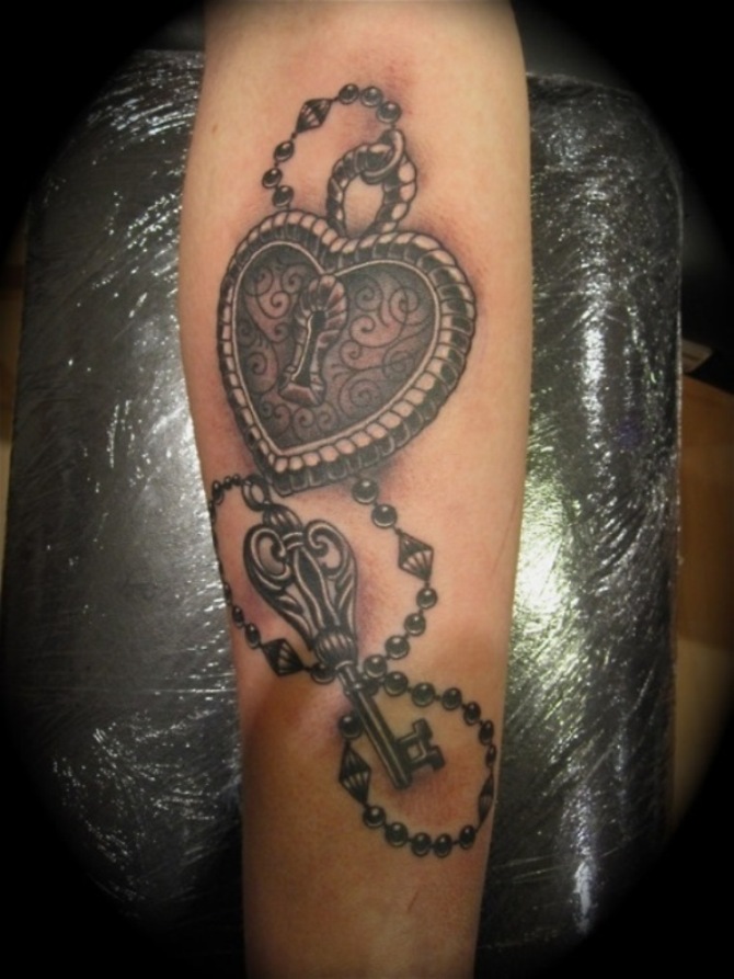 Lock and Key Tattoo