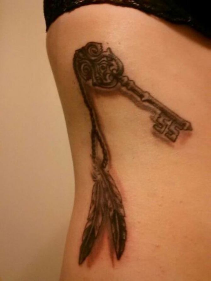  Skeleton Key and Lock Tattoo - 30 Key Tattoos <3 <3