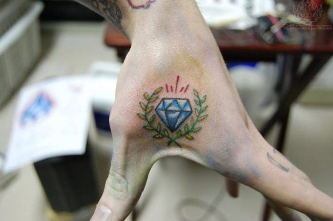 Diamond Hand Tattoo