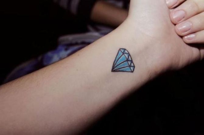 Diamond Tattoo on Wrist