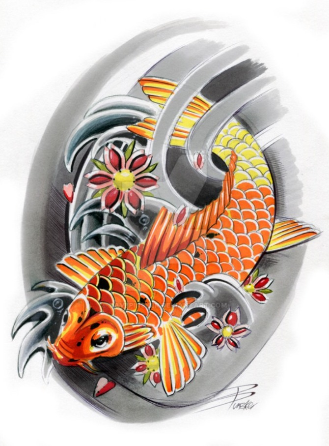 Japanese Koi Tattoo Designs