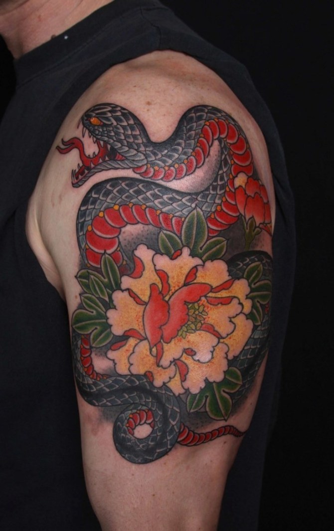 Japanese Snake Tattoo