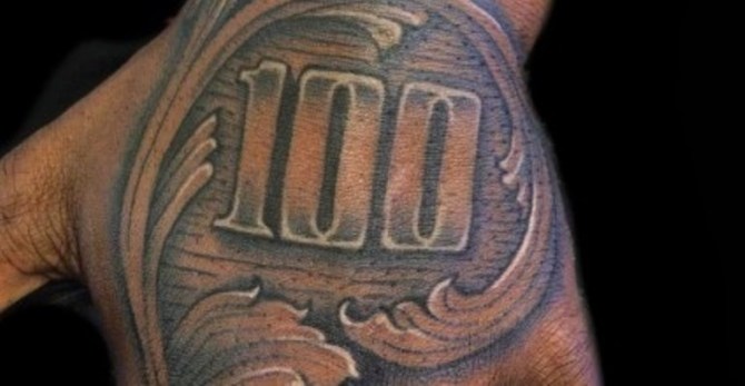 Hundred Dollar Bill Tattoo