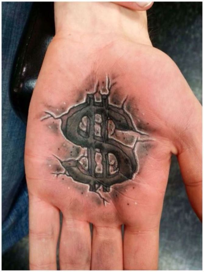 Tattoo of Dollar Signs