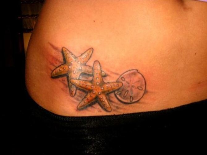 Star Tattoo on Stomach