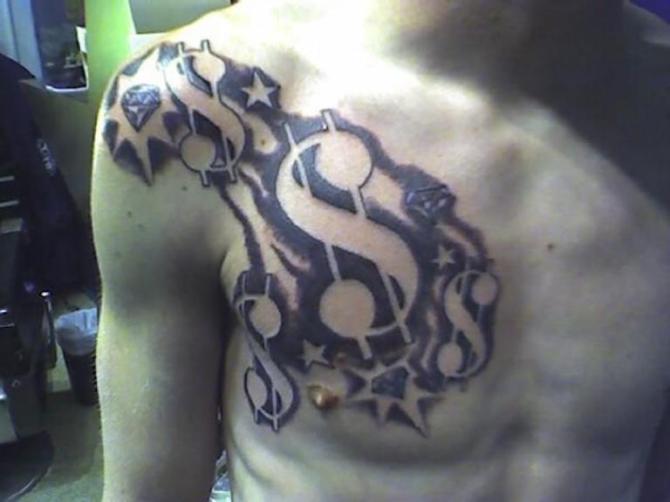 Dollar Sign Tattoo Designs