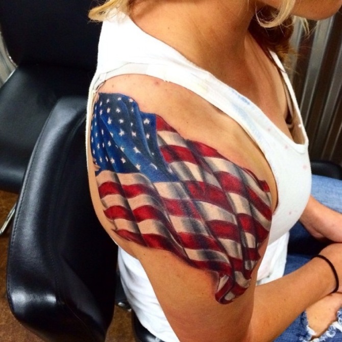 American Flag Tattoo for Girls