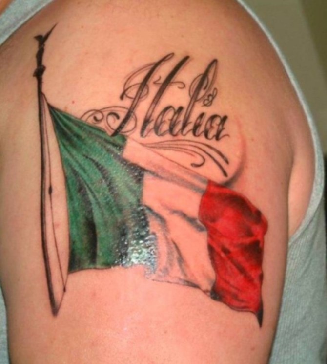 Italian Flag Tattoo