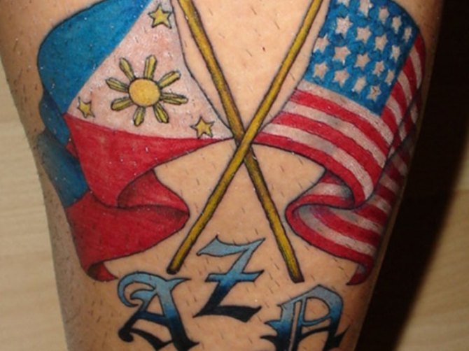 Philippines Flag Tattoo Design