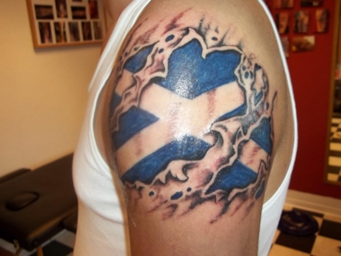 Scottish Flag Tattoo Designs