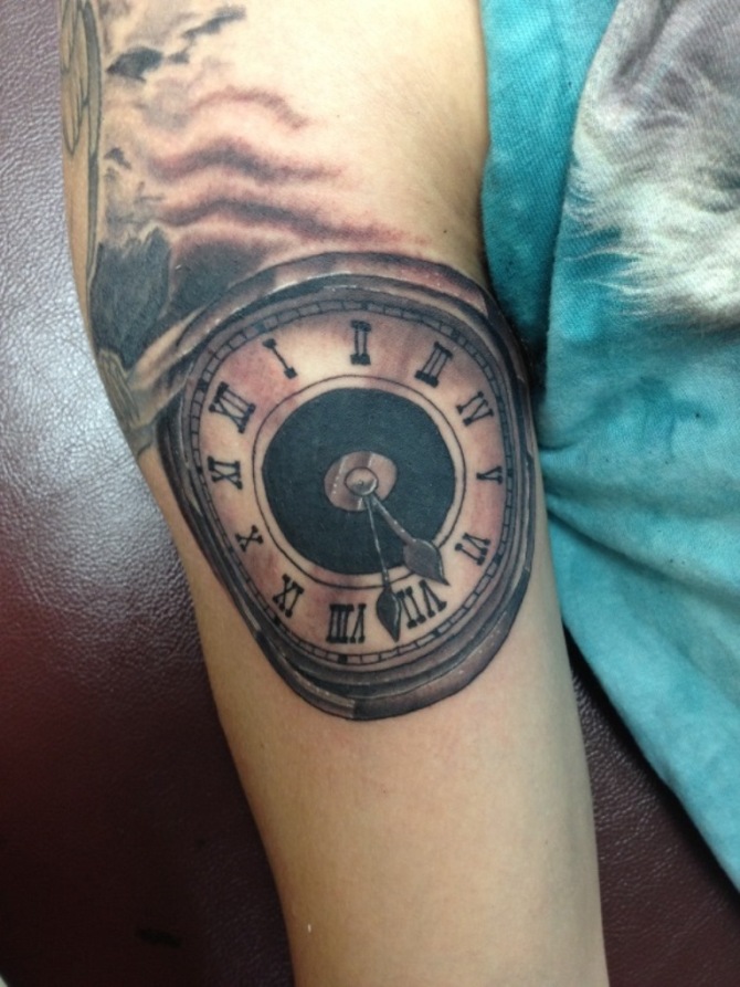 Roman Numeral Clock Tattoo