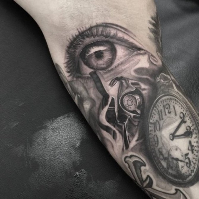 Eye Clock Tattoo