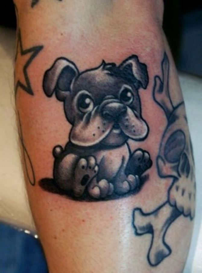 Cartoon Dog Tattoo Designs