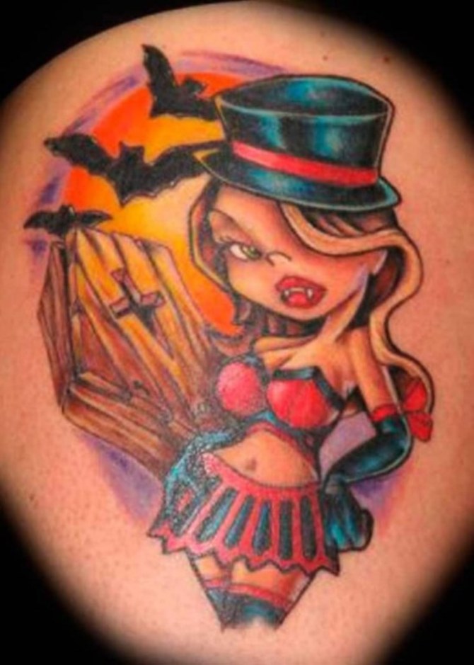 Cartoon Girl Tattoo Designs