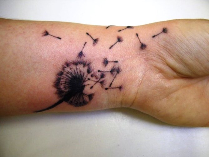 Small Dandelion Tattoo