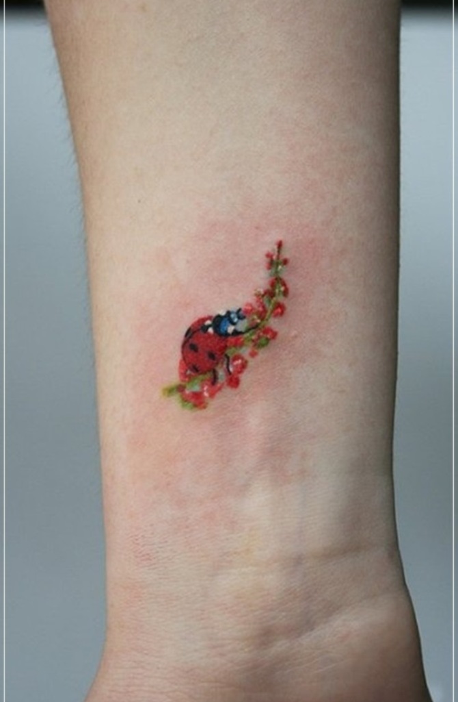  Ladybug Tattoo with Flowers - Ladybug Tattoos <3 <3