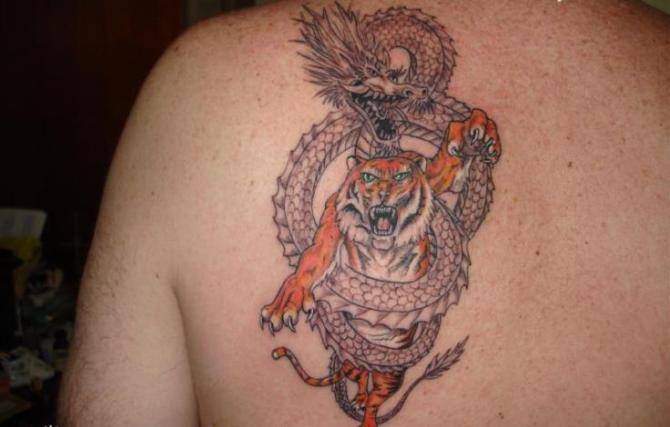  Dragon Tiger Tattoo - 40 Tiger Tattoos <3 <3