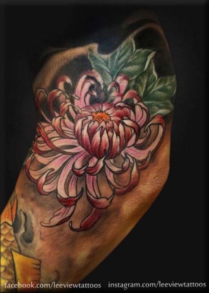 Japanese Flower Tattoo Meanings - Chrysanthemum Flower Tattoos