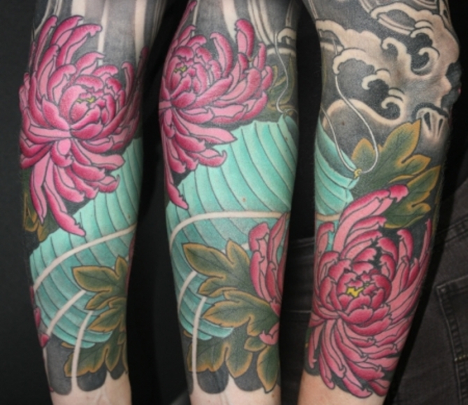 Tattoo Chrysanthemen - Chrysanthemum Flower Tattoos