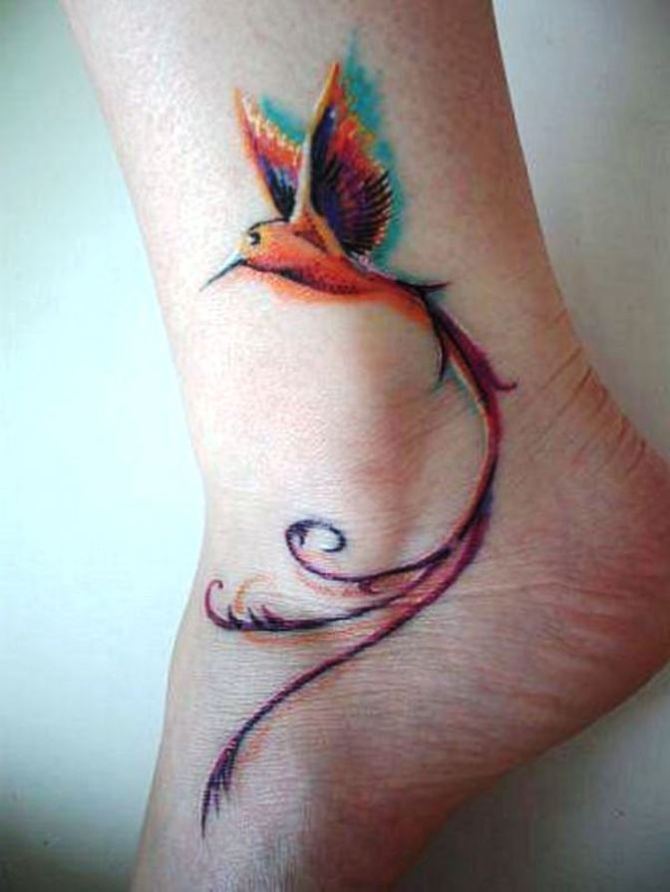  Hummingbird Tattoo on Ankle - Hummingbird Tattoos <3 <3