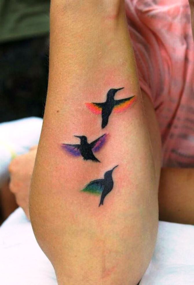  Birds and Cross Tattoo - Hummingbird Tattoos <3 <3